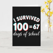 100日間の学校生活を生き抜いた 面白い67の数学ミーム カード (黄色い花)