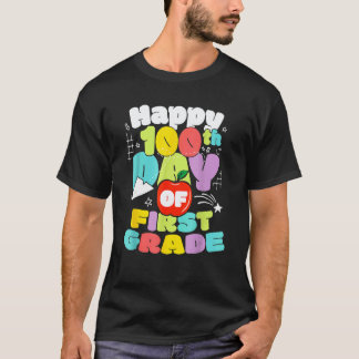 100日間の学校生活を終えた1年生の明るい先生 Tシャツ