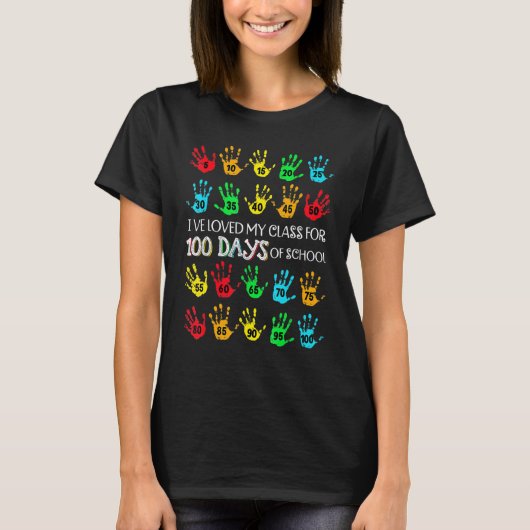 100日間の学校生活を過ごした私のクラスへの愛 Tシャツ (正面)