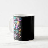 100日間の学校生活を67日間乗り切った コーヒーマグカップ (正面左)
