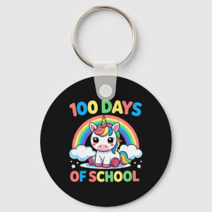 100日間の学校生活ユニコーン 100日賢くなった 100日目 キーホルダー