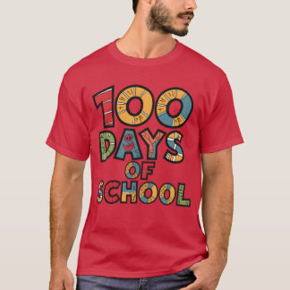 100日間の学校生活達成おめでとう r tシャツ