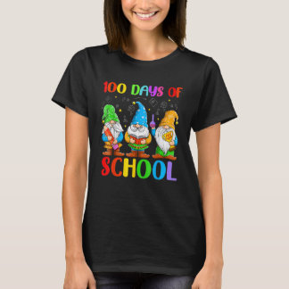 100日間の学校生活 かわいいノーム 学習 先生 Tシャツ