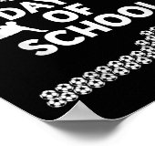 100日間の学校生活 サッカーキッズ 100日目の記念日 ポスター (角)