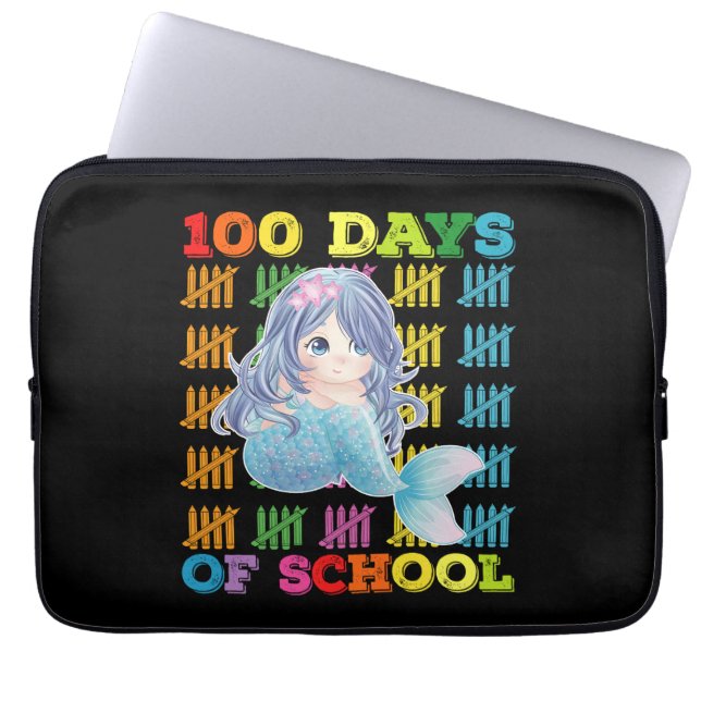 100日間の学校生活 人魚 先生 生徒 ラップトップスリーブ (正面)