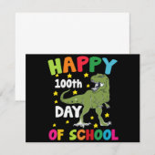100日間の学校 ティラノサウルス 学校100日目 ノートカード (正面/裏面)