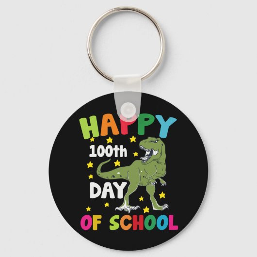100日間の学校 ティラノサウルス 100日目の学校 キーホルダー (正面)