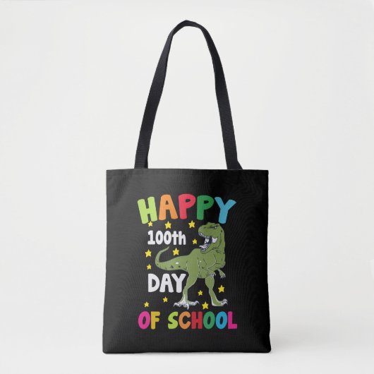 100日間の学校 ティラノサウルス 100日目の学校 トートバッグ (正面)