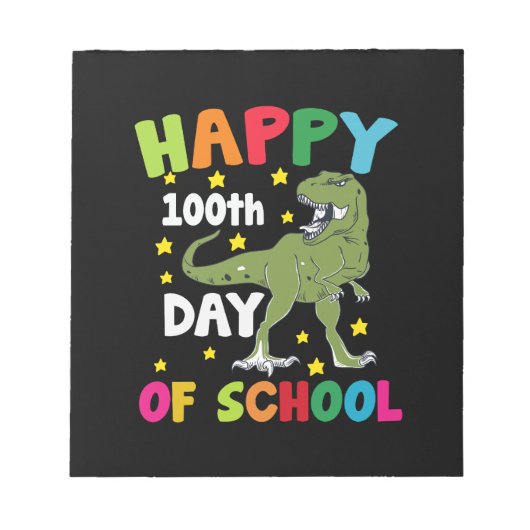100日間の学校 ティラノサウルス 100日目の学校 ノートパッド (正面)