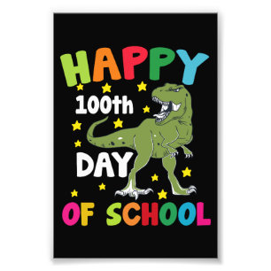 100日間の学校 ティラノサウルス 100日目の学校 フォトプリント