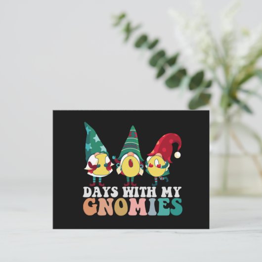 100日間の私の小人たちと楽しい教育 学校 ポストカード (スタンド正面)