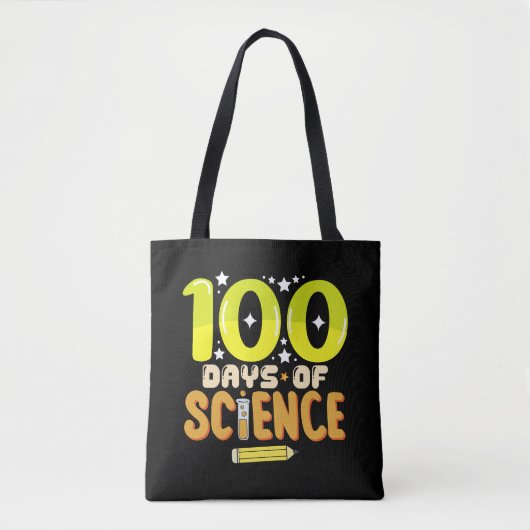 100日間の科学 100日目の学校の先生 トートバッグ (正面)