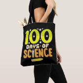 100日間の科学 100日目の学校の先生 トートバッグ (クローズアップ)