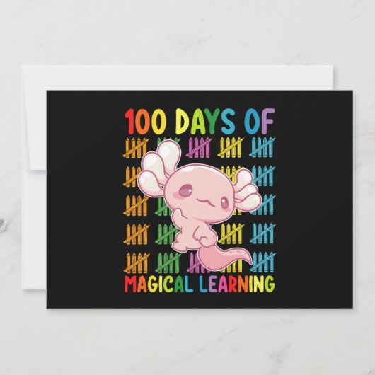 100日間の魔法の学習アクソロトル学校 招待状 (正面)