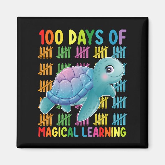 100日間の魔法の学習タートルスクール マグネット (正面)
