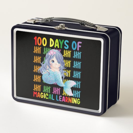 100日間の魔法の学習人魚学校 メタルランチボックス (正面)