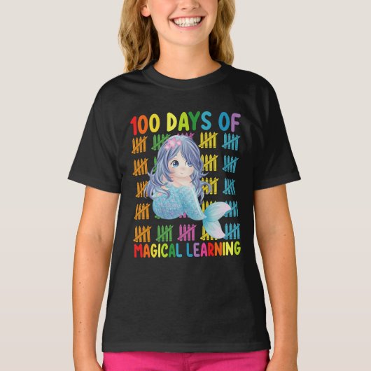100日間の魔法の学習人魚学校 Tシャツ (正面)