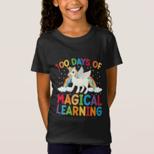 100日間の魔法の学習学校ユニコーン女子 Tシャツ