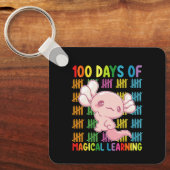 100日間の魔法の学習 ウーパールーパー学校 キーホルダー (正面)