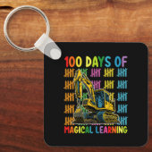 100日間の魔法の学習 ショベルカー学校 キーホルダー (正面)