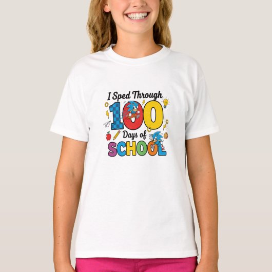 100日間スピード通学男子ゲーマー Tシャツ (正面)