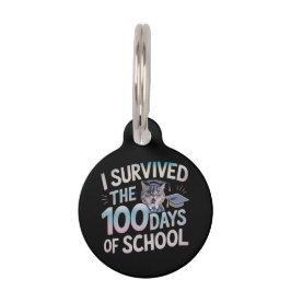 100日間学校に通ったよ - 100を祝おう ペット ネームタグ