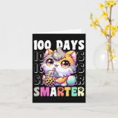 100日頭が切れるかわいい猫衣装100日目S カード (黄色い花)
