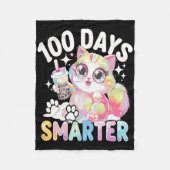100日頭が切れるかわいい猫衣装100日目S フリースブランケット (正面)
