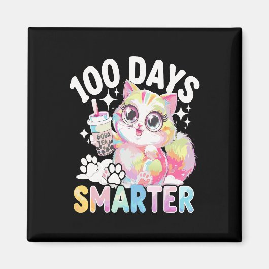 100日頭が切れるかわいい猫衣装100日目S マグネット (正面)