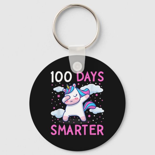 100日頭が切れるキッズガールズユニコーンSの100日目 キーホルダー (正面)