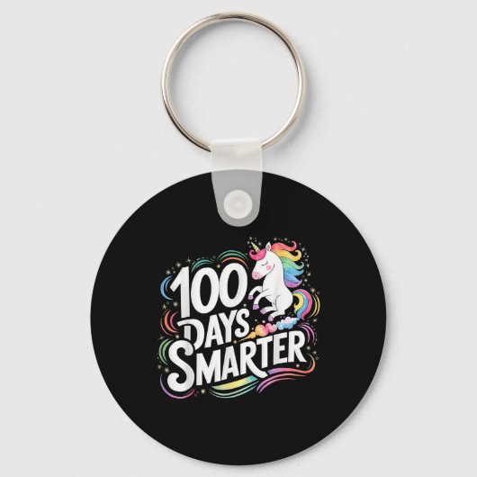 100日頭が切れるキッズガールズユニコーンSの100日目 キーホルダー (正面)