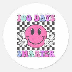 100日頭が切れるスマイル先生ボーイガール100th Day ラウンドシール