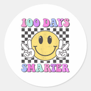 100日頭が切れるスマイル先生ボーイガール100th Day ラウンドシール