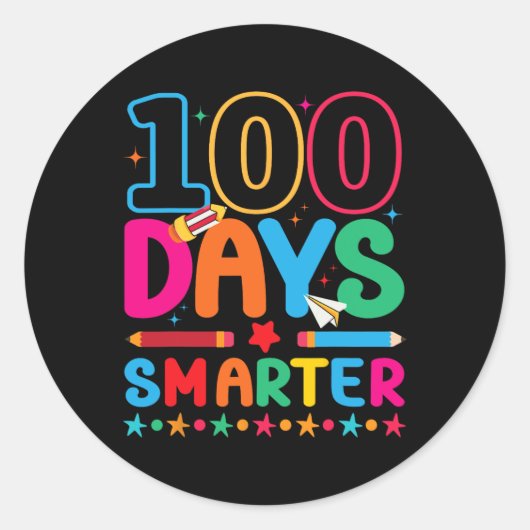 100日頭が切れるハッピースクール100日目 ラウンドシール (正面)