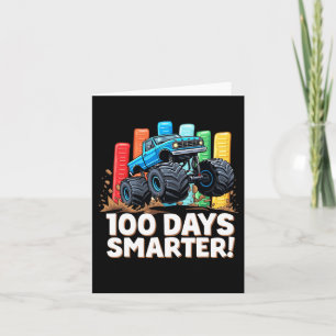 100日頭が切れるモンスタートラック学校の100日 カード
