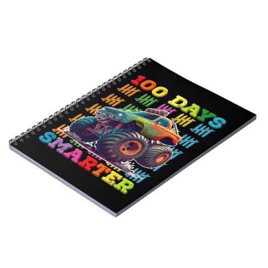 100日頭が切れるモンスタートラック100日学校 ノートブック (左側)