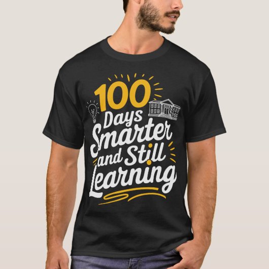 100日頭が切れるモンスタ100日の学校 Tシャツ (正面)