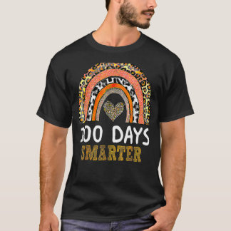 100日頭が切れるレインボーレオパード100th Day Of Scho Tシャツ