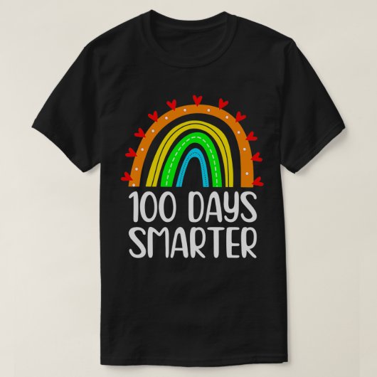 100日頭が切れるレインボー先生100日目 Tシャツ (デザイン正面)