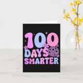 100日頭が切れるレトロディスコ100日の学校Te カード (黄色い花)