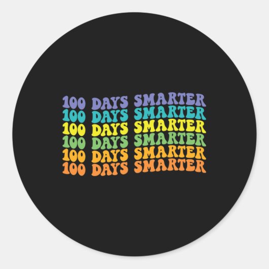 100日頭が切れるレトロGroovy Happy 100日目S ラウンドシール (正面)