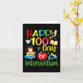 100日頭が切れる先生ハッピー100th Day Of Interv カード (黄色い花)