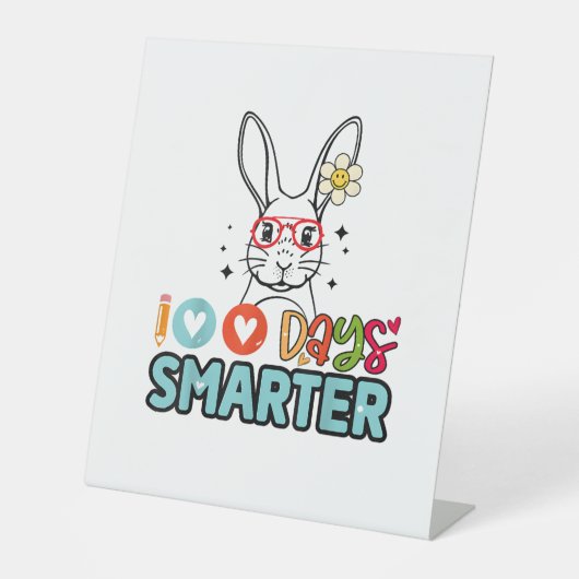 100日頭が切れる女子かわいいバニー100th Day Of Sch 台座サイン (正面)