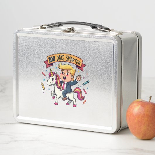 100日頭が切れる学校切り株の形成日 メタルランチボックス (インサイチュ)