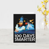 100日頭が切れる宇宙宇宙飛行士100日学校 カード (黄色い花)