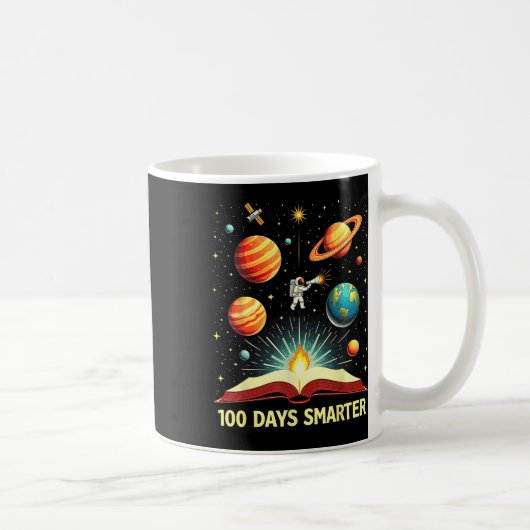 100日頭が切れる宇宙宇宙飛行士100日学校 コーヒーマグカップ (右)