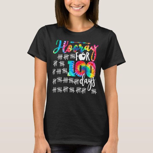 100日頭が切れる絞り染め100日教え Tシャツ (正面)