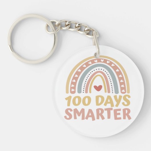 100日頭が切れる100日の学校ボホレインボー キーホルダー (正面)