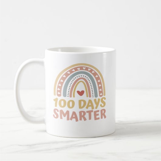 100日頭が切れる100日の学校ボホレインボー コーヒーマグカップ (左)
