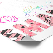 100日頭が切れる100th Day Of School Valentines Te ポスター (角)